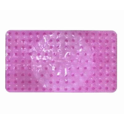 Коврик на присосках массажный 66*39см розовый BR-6639/6538