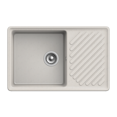 Мойка GRANFEST QUARZ-53 1 чаша + крыло 860х480 (БЕЛЫЙ) (без сифона)