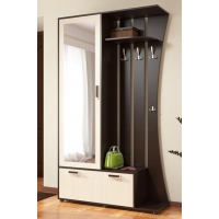 Прихожая Домино 4У фасад Дуб молочный/каркас венге (вешалка, шкаф,тумба) 1,15х2,0х0,365м (4места) АИ 28 Прихожая Домино 4У фасад Дуб молочный/каркас венге (вешалка, шкаф,тумба) 1,15х2,0х0,365м (4места) АИ 28