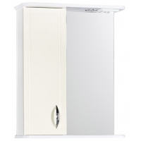 Зеркало-шкаф "Мальта-60" бежевое левое ЗМ60БЖЛ 600х722х190