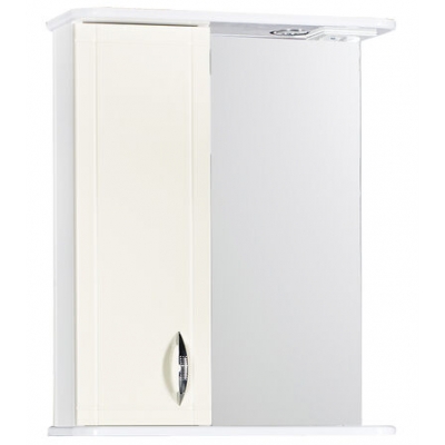 Зеркало-шкаф "Мальта-60" бежевое левое ЗМ60БЖЛ 600х722х190