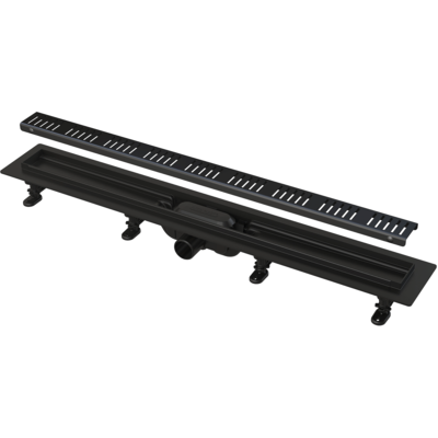 Водоотводящий желоб ALCAPLAST с решеткой из нерж. APZ10BLACK-550M ЧЕРНЫЙ (Чехия) НОВИНКА!!!