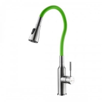 5082S-Green Эксперт Смеситель для кухни с гибким изливом, сталь ЗЕЛЕНЫЙ LEMARK