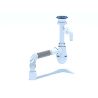 C0310 Сифон Ани 1 1/2"*40 с носиком, с гофрой 40/50