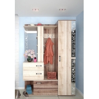 "Дарина" прихожая Дуб сокраменто св./Дуб сокраменто темн. (1500*2180*380 , 5 мест)