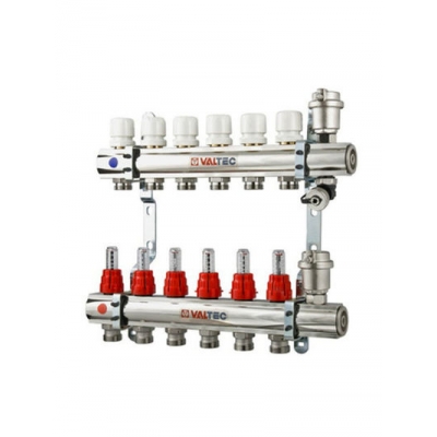 Коллекторная группа VALTEС со встроенными расходомерами в сборе 1"х 6 вых ЕК 3/4"(VTс.596.ЕMNX.0606) Коллекторная группа VALTEС со встроенными расходомерами в сборе 1"х 6 вых ЕК 3/4"(VTс.596.ЕMNX.0606)