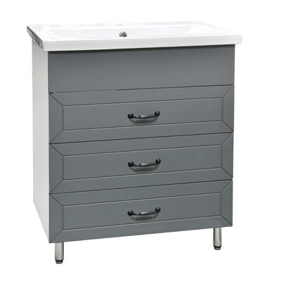 Подстолье "Вегас 70" 3 ящ. (Графит софт) под умыв."Como-70" 657*800*430 Подстолье "Вегас 70" 3 ящ. (Графит софт) под умыв."Como-70" 657*800*430