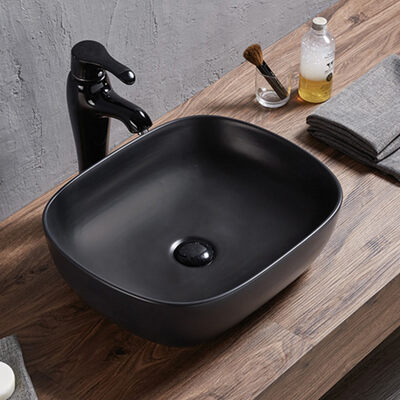 800-А419-СВК-М Фигурный умывальник MELANA черный матовый