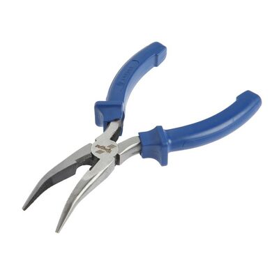 Длинногубцы изогнутые ТУНДРА, CrV, шлифованные, пластиковые рукоятки, 160 мм 881644 Длинногубцы изогнутые ТУНДРА, CrV, шлифованные, пластиковые рукоятки, 160 мм 881644