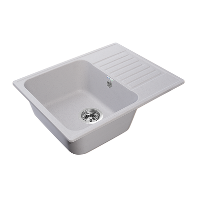 Мойка GRANFEST-QUARZ (ECO) - 13 СТАНДАРТ 1 чаша 620*480 мм (СЕРЫЙ)(без сифона)