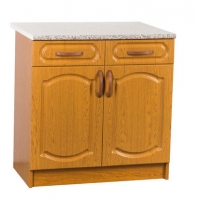 Рабочий стол 80 дуб-рустик (2ящика) фасад МДФ столешница цвет (ГРАНИТ)