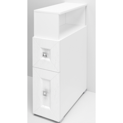 Шкаф притуалетный "Гранд-20/70" 2 ящ. с нишей (белый ясень Софт) 200х700х470 Шкаф притуалетный "Гранд-20/70" 2 ящ. с нишей (белый ясень Софт) 200х700х470