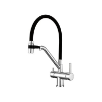 G4398-80 Смеситель Кухня GAPPO с подключением фильтра питьевой воды. (чёр/хром) G4398-80 Смеситель Кухня GAPPO с подключением фильтра питьевой воды. (чёр/хром)
