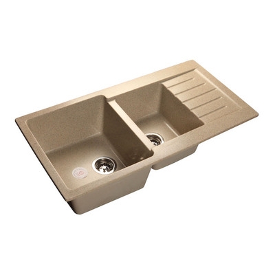 Мойка GRANFEST GF-P980KL 2 чаши+крыло 980х510мм (песок)