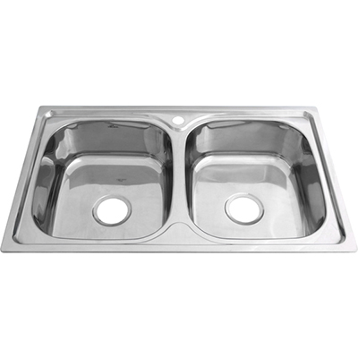 Мойка врезная 81х48х180, т.0,6, Двойная чаша(+сифон) Китай