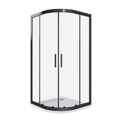 Душ.ограждение COFE R- 80-С-B Радиусное, стекло Прозрачное 5мм, профиль Чёрный (без поддона и автослива)