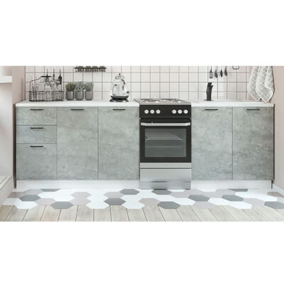 Комплект Нижних ФАСАДОВ Дуся 2,0м Цемент (1 место)