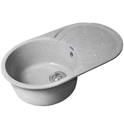 Мойка GRANFEST GF-R750L чаша + крыло 750*460 мм, овал (серый - 310)