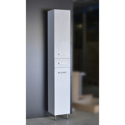 Пенал "FIESTA" волна 3D 1дв/1ящ./1откид. (белый мет.) 300*1900*300