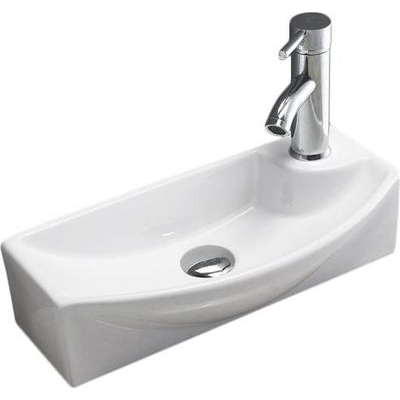 800-7946 /(L) Фигурный умывальник (белый) 460Х230Х125 MELANA