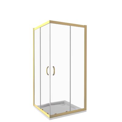 Душ.ограждение JAZZE CR- 90-C-G Г-образное, стекло прозр. 6мм ЗОЛОТОЙ проф (без поддона и автослива)