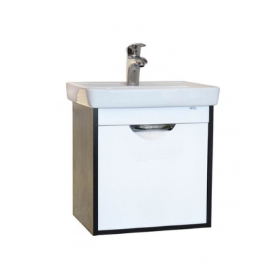 Подстолье "Деко 55" (белый/венге) 1откид.(подвесное) под умыв "ДРЕЯ мини 55/ Тигода55 495х465х360