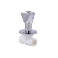 Вентиль 20 PP-R г/г ХРОМИРОВАННЫЙ LUX Rosturplast