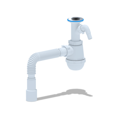 A2015 Сифон Ани 1 1/2"*40 Грот с носиком с гофрой 40*40/50