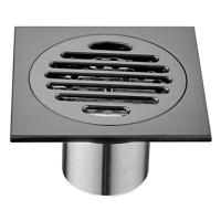 K81510U-10 Трап 50 вертикальный GERHANS латунь 100*100 (графит) сухой затвор