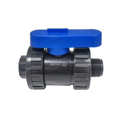 Кран ПНД шаровый переходной 1/2" - 3/4" г/ш PN16 (Россия)