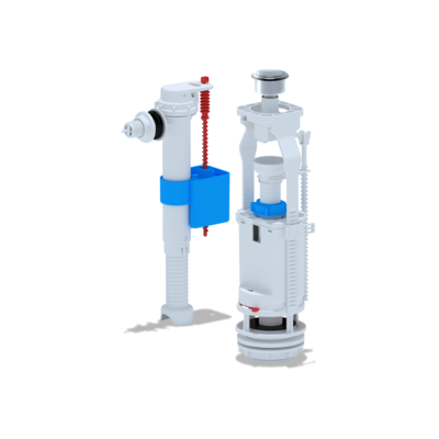 WC8010C Арматура АНИПЛАСТ бок.подводка, кнопка хром