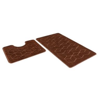Коврик д/ванны 2 предм. SHAHINTEX РР 50*80+50*50 002 кофе 76