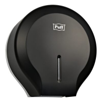 Диспенсер для туалетной бумаги Puff-7130BL пластик, ЧЕРНЫЙ, втулка не менее 45мм, диаметр рулона 24см НОВИНКА!!!