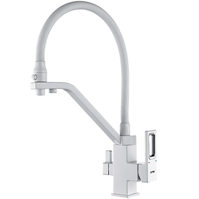 G4317-8 Cмеситель Кухня GAPPO d-35 c подключением фильтра питьевой воды (белый)
