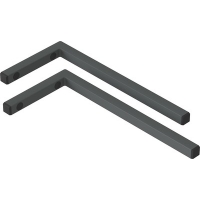 Кронштейн Г-обр. 430х200 в компл 2 шт. Серый BAS