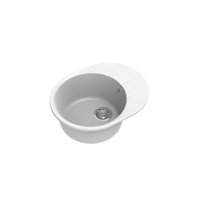 Мойка EWIGSTEIN Rund 45 F (иней) 1 чаша+крыло 580*450мм