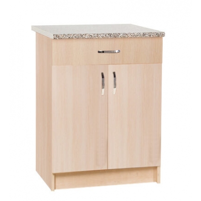 Рабочий стол 60 цвет дуб млечный (1ящик),стол. ГРАНИТ (ЛДСП)