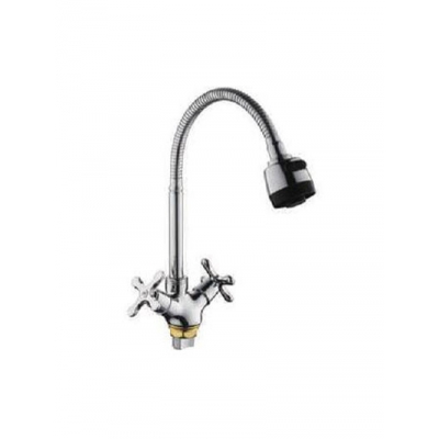 43601 Смеситель Кухня FRUD 1/2 м/к гибкий излив на гайке
