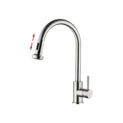 76005-1 Смеситель Кухня LEDEME d-35 с выдвижной лейкой НЕРЖАВЕЙКА 76005-1 Смеситель Кухня LEDEME d-35 с выдвижной лейкой НЕРЖАВЕЙКА