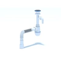 C0315 Сифон Ани 1 1/2"*40 с носиком, с гофрой 40*40/50
