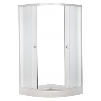 Душевой уголок ER0509-C4 90*90*195см, низ. под.ст.тонир, 4 мм проф.хром.