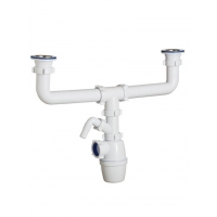 К-4059 Сифон двойной бутылочный одноуровневый ОРИО 1 1/2" х 40, с одним отводом К-4059 Сифон двойной бутылочный одноуровневый ОРИО 1 1/2" х 40, с одним отводом