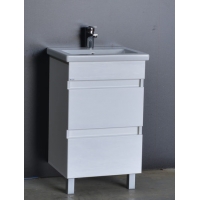 Подстолье "Лайн-50 " ЭМАЛЬ (белый) 2 горизонтальные створки под умыв "Como-50" 500*780*385