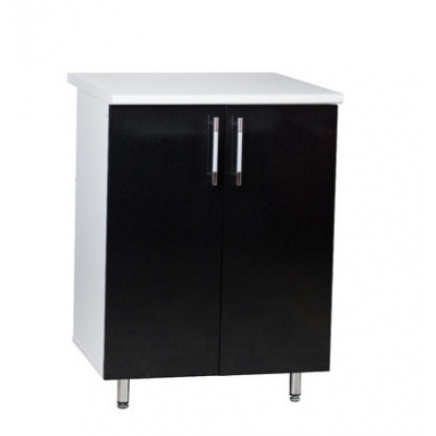 Рабочий стол 60 черный металлик фасад МДФ,столешница цвет (САХАРА)