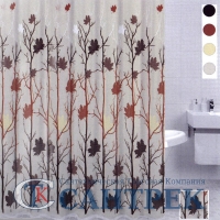 Штора для ванн BATH plus (Autumin Leaf) беж. 180х200 DS3002 (52)