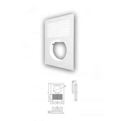 Вент. решетка DOSPEL (100 с отверстием) (D/14 OW) 180х250 (007-0159)