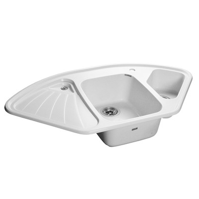 Мойка GRANFEST GF-C1040E 1,5 чаши, угловая 1040*560 мм (иней)