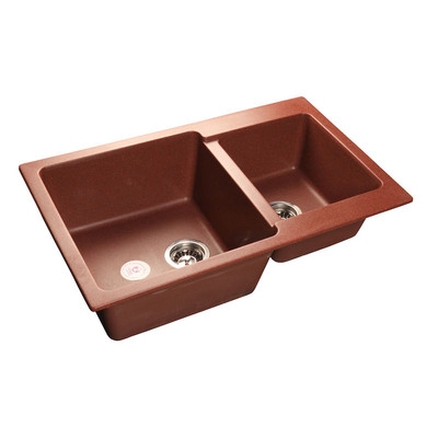 Мойка GRANFEST GF-P780K 2- чаш 780*510 мм (красный марс)