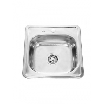 Мойка нерж врезная 48х48х150, т.0,6 бол. сиф (+сифон) Китай