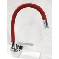 Смеситель Кухня Lemen шар d40 боковой, красный излив (LB 91482-R9) на гайке Смеситель Кухня Lemen шар d40 боковой, красный излив (LB 91482-R9) на гайке